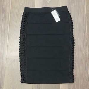 Bebe lattice detail bandage skirt NWT. Sz sm